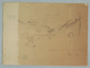 Paisaje montañoso cerca de Jorje, Ecuador de Frederic Edwin Church