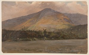 Monte Katadhin, mostrando Pomola y la Gran Cuenca desde Sandy Bottom Pond de Frederic Edwin Church