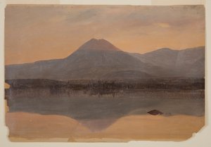 Monte Katahdin desde el lago Katahdin de Frederic Edwin Church