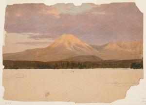 Monte Katahdin desde el lago Katahdin de Frederic Edwin Church