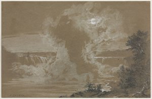 Cataratas del Niágara a la luz de la luna de Frederic Edwin Church