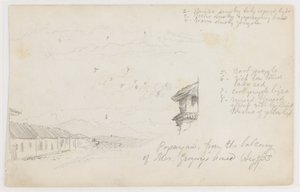 Popayán, Colombia; Verso: Paisaje de montaña, Colombia de Frederic Edwin Church