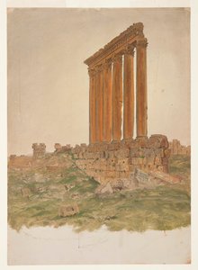 Ruinas del Templo de Zeus, Baalbek de Frederic Edwin Church