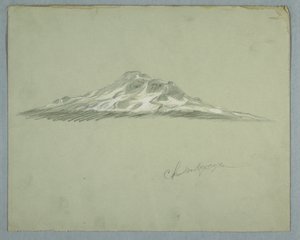 Pico nevado del Monte Chimborazo, Ecuador de Frederic Edwin Church
