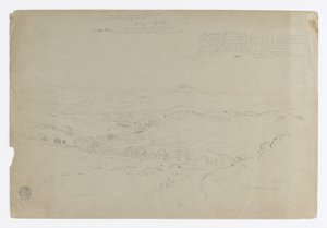 Estudio. Paisaje con el monte Puracé. Boceto. Paisaje de Frederic Edwin Church