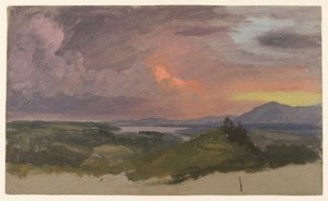 Puesta de sol en el valle del Hudson de Frederic Edwin Church