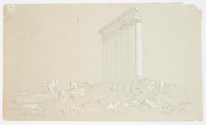 Templo de Júpiter al amanecer, Baalbek de Frederic Edwin Church