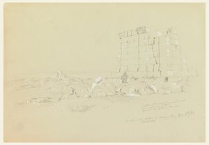 Templo con Semua [actualmente as-Samu] en la distancia de Frederic Edwin Church