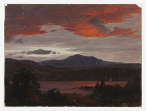 Turner Pond con Pomola Peak y Baxter Peak, Maine