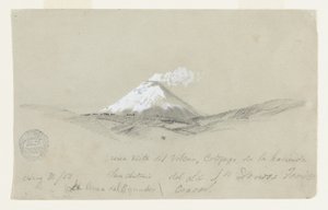 Vista del Cotapaxi desde la Hacienda San Antonio, Ecuador de Frederic Edwin Church