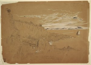Vista en South West Head, Isla Grand Manan, Bahía de Fundy, Canadá de Frederic Edwin Church