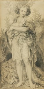 Ayuda fraternal (lápiz sobre papel) de Frederic James Shields
