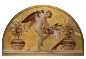 Cupido y palomas