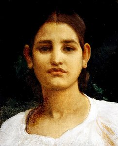 Cabeza de una niña de Frederic Leighton