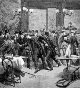 Ataque contra M Georgewitch, ministro de Serbia en París 1893