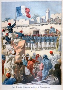 El izado de la bandera francesa en Tombuctú, 1894 de Frederic Lix