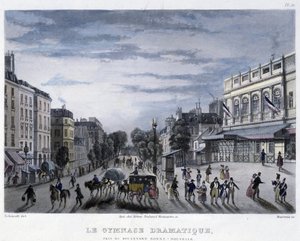 Le Gymnasium dramatique - en “París en 1832” por Martens de Frederic Martens