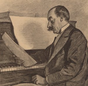 Retrato del pianista y compositor André Messager 1853-1929, 1891 de Frederic Regamey