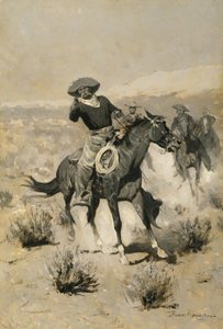 Days on the Range ("¡Manos arriba!") de Frederic Remington