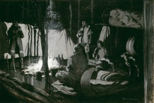 Primer y mejor campamento del viaje de Frederic Remington