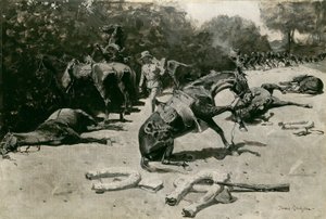 Cómo murieron los caballos por su país en Santiago, 1899 de Frederic Remington