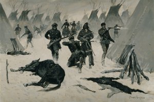 La derrota de Caballo Loco de Frederic Remington