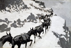 La manada de mulas de Frederic Remington