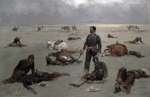 Lo que ha costado una vaca sin marcar, 1895 de Frederic Remington