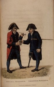 Un pensionista de Chelsea y un pensionista de Greenwich de Ackermann