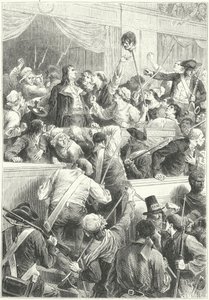 Insurrección del 1er Año Prairial III, París, 20 de mayo de 1795 (grabado) de Frederic Theodore (after) Lix