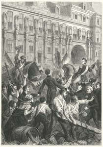 Luis Felipe, Duque de Orleans, camino al Hotel de Ville, París de Frederic Theodore (after) Lix