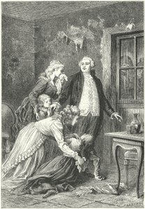 Luis XVI despidiéndose de su familia antes de su ejecución de Frederic Theodore (after) Lix