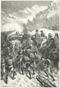 Napoleón liderando su ejército sobre los Alpes de Frederic Theodore (after) Lix