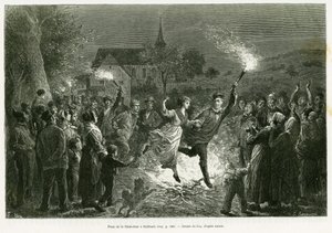 Fuego de San Juan en Sulzbach. Ilustración de la historia A travers l