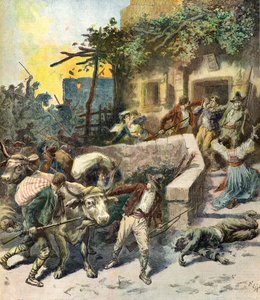 Saqueo de una casa en Sicilia de Frederic Theodore Lix
