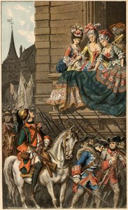 Canción popular: “Bonito Dragón”. Ilustración de Frederic Theodore Lix (1830-1897) en “Chansons et rounds enfantines des provinces de la France” de Frederic Theodore Lix