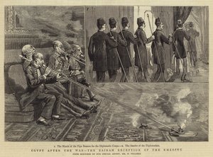 Egipto después de la guerra, la recepción de Bairam del Jedive de Frederic Villiers
