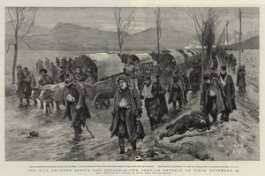 La guerra entre Serbia y Bulgaria, la retirada serbia en Nisch, 26 de noviembre