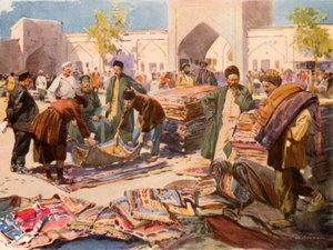 Una feria de alfombras en Astracán de Frederic de Haenen