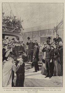 Una despedida cordial, Lord Roberts saliendo de Southampton hacia el Cabo