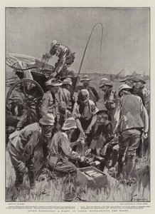 Después de sorprender a un grupo de bóers, distribuyendo el botín