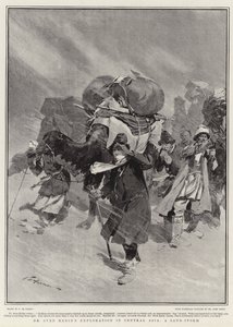 Exploración del Dr. Sven Hedin en Asia Central, una tormenta de arena de Frederic de Haenen