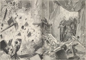 Emperador Alejandro II después de la explosión, noche del 17 de febrero de 1880 de Frederic de Haenen