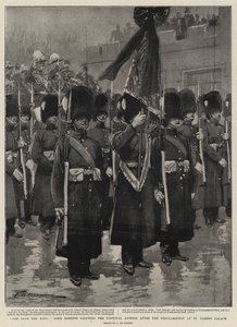 Dios salve al Rey, Lord Roberts saludando el Himno Nacional después de la Proclamación en el Palacio de St James de Frederic de Haenen