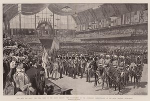 Dios salve al rey, la escena final en el gran desfile, la inauguración de la Commonwealth australiana, en el torneo militar real de Frederic de Haenen