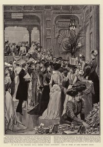 En ayuda del propuesto Asentamiento Real de Enfermeras Británicas, Venta de Trabajo en la Casa de Lord Brassey de Frederic de Haenen