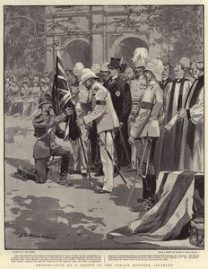 Presentación de un color a la Infantería Montada de Ceilán de Frederic de Haenen