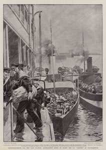 Refuerzos para la estación del Cabo, marineros embarcando en el SS Briton en Southampton de Frederic de Haenen