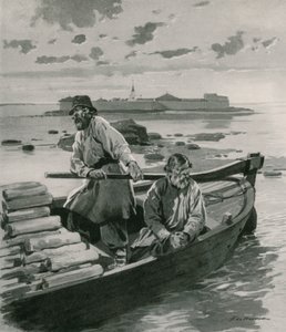 Fortaleza de Schlusselburg, en el lago Ladoga de Frederic de Haenen