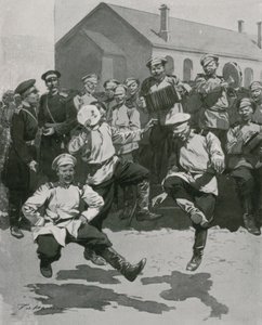 Soldados bailando en los cuarteles de Frederic de Haenen